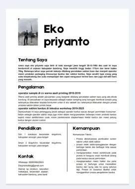 Cari loker Operator sablon kaos, plastik, kardus dll