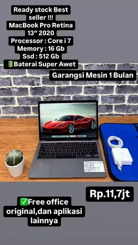 MacBook Pro Retina 13” 2020 , Spek Costum