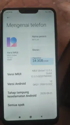 Mi 8 lite ram 4/64
