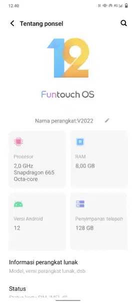Vivo v20se ram 8/128