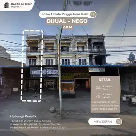 Ruko Strategis 3 Lantai NEGO – Siap Dijual / Disewa !  SHM  Medan Kota