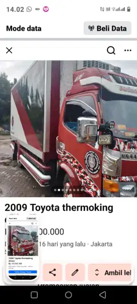 Jual mobil truk Box thermoking