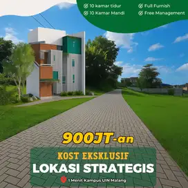 Dijual Kost Eksklusif 10 Kamar Dekat UIN 3 Dau Full Furnish SHM