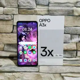 Oppo A3x 4/64 4G Merah Nebula Fulset segel mulus 98% Garansi panjang