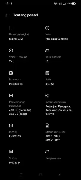 Hp Realmi note i