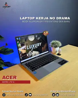 LAPTOP ACER ASPIRE LITE 14 SLIM CORE I3 GEN 12 SSD RAM SECOND
