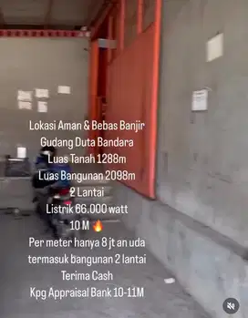 Dijual Gudang 2 lantai di Duta Bandara Tangerang