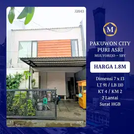 Rumah Pakuwon City Puri Asri Mulyorejo dkt ITS Kenjeran Mulyosari MERR