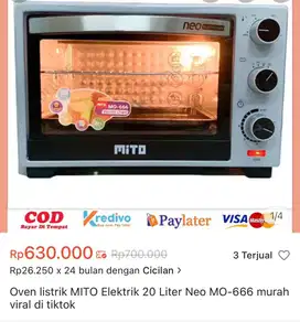 Oven mito 666 20 liter oven viral