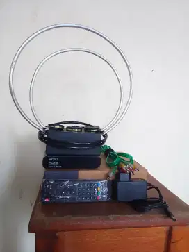 STB TV SETOPBOX FULLSET DAN ANTENA INDOOR NORMAL SEPAKET