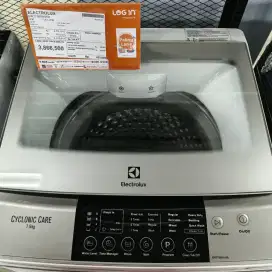 Mesin Cuci Electrolux EWT7588H1WB Kapasitas 7,5Kg Top Loading Otomatis