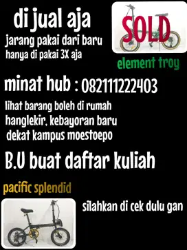 Sepeda lipat element troy & pacific splendid