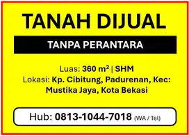 DIJUAL TANAH SHM, Luas, Lokasi Strategis, Padurenan, Kota Bekasi