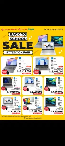Laptop HP cicilan 0% Free 1x