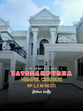 Rumah Mewah Model Eropa Nempel Cibubur