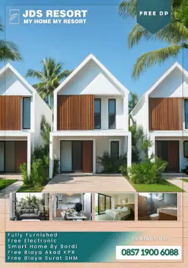 Rumah Full Furnished Setara Hotel Dekat Tol Sawangan di JDS Resort