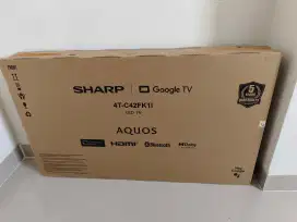 Televisi TV Sharp 4K 42 inci Google TV 4TV42FK1I Pakai 3 Bulan