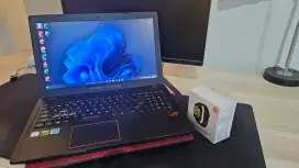 DIJUAL LAPTOP ASUS ROG GL553VD MULUS DAPAT FREE SMARTWATCH