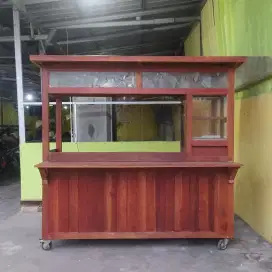 Rombong Kayu Bagus & Kuat (2 lubang) sprt Baru + Bonus 3 dandang