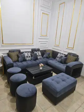 Sofa beranak abu hitam