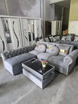 Sofa L putus abu