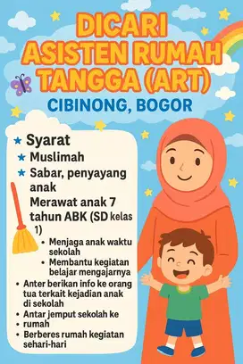 ART pp atau menginap daerah Bogor