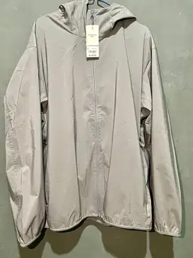 Jaket Hoodie Ritsleting Dry Ex Ultra Stretch Proteksi Sinar UV-Uniqlo