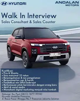 Di butuhkan sales mobil
