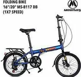 Lipat 20inch Morison 8117 Disc Brake 7speed boncengan bagasi