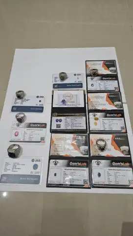 Natural batu permata safir, ruby, ccf + memo