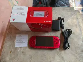 Playstation Portable PSP Slim Brite 3000 Radiant Red Fullset 00