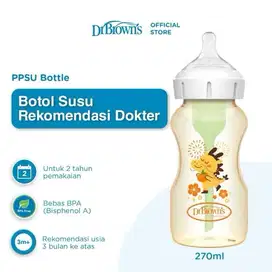 Dr. Brown Botol Susu PPSU 270ml wide neck option+