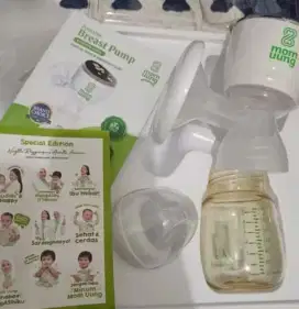 MOM UUNG POMPA ASI PORTABLE fullset with Box , free Kinmade Valve pink