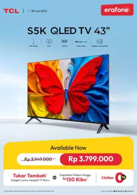 Tcl Qled TV 43 inch