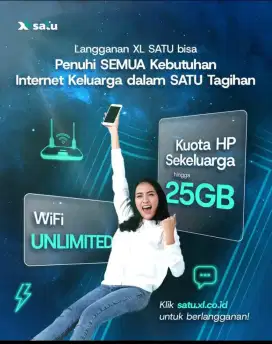 Promo Wifi XL satu fiber unlimited tanpa FUP