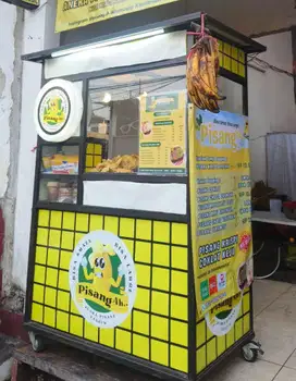 Dijual Gerobak BEKAS CEMILAN, MAKANAN, GORENGAN, MINUMAN