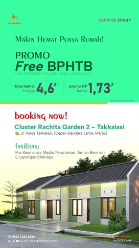 Rumah subsidi Terlaris Rachita Cluster Garden 2 Maros