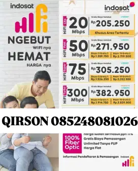 Pasang baru Wifi HIFI Indosat