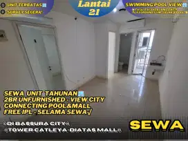 Sewa 2BR UF Diatas Mall 6Bulanan Free IPL View Pool Di Bassura City