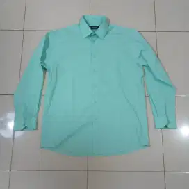 Kemeja Formal Merk Alisan warna Hijau Tosca size 15½