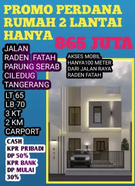 PROMO PERDANA RUMAH MEWAH 2 LANTAI DI CILEDUG