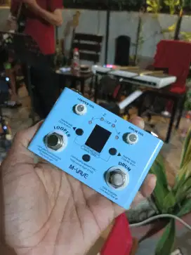 Jual efek gitar looper m-vave sudah ada drum sampling nya.