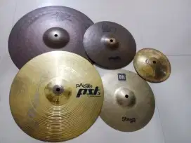 CYMBAL SPLASH, HIHAT, CRASH, BELL PAISTE & STAGG DH 8, 14, 16