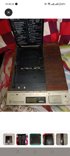 Dijual answering machine telepon merk Panasonic Vintage Klasik