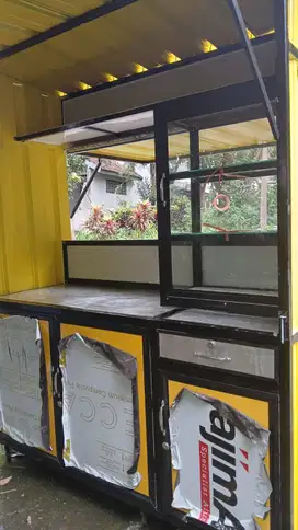 Rombong Semi Kontainer + Kaca
