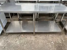 Cari yg Kokoh...Meja  Stainless 2 Susun
ukuran 180x70x85