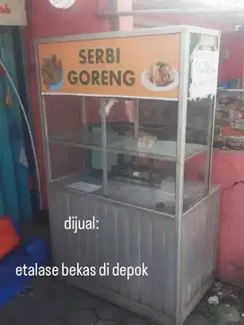 Etalase dagang kaca bekas