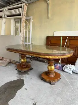 Jual meja makan jati mewah antik mewah tanpa kursi NEGO