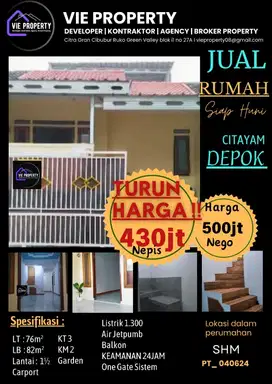 DIJUAL MURAH BANGET! RUMAH SIAP HUNI DI CITAYAM.