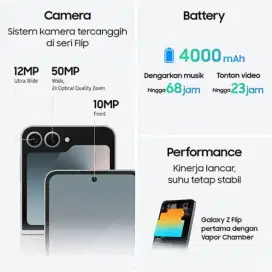 Samsung Z Flip 6 SEIN 8/256 Blue Fullset Garansi Aktif Mulus not ultra
